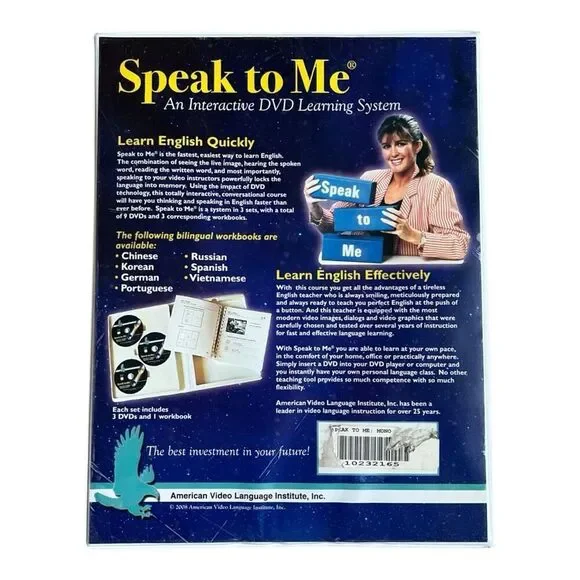 Speak To Me: English Set 1 W/Workbook 2008 Education Language Video DVD Learn